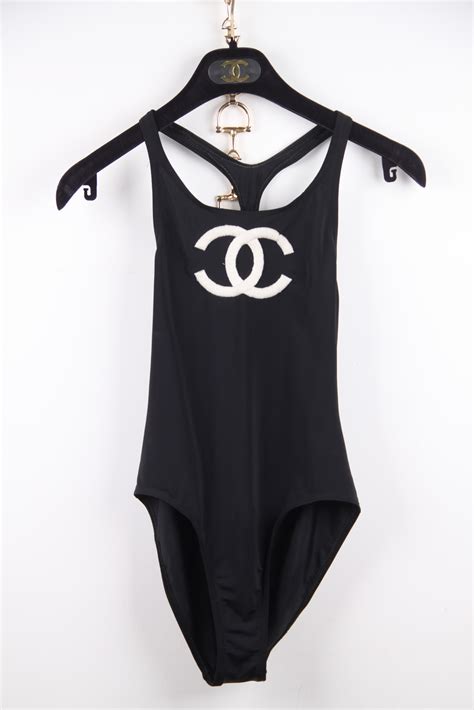 vintage chanel logo swimsuit|chanel swimwear for sale.